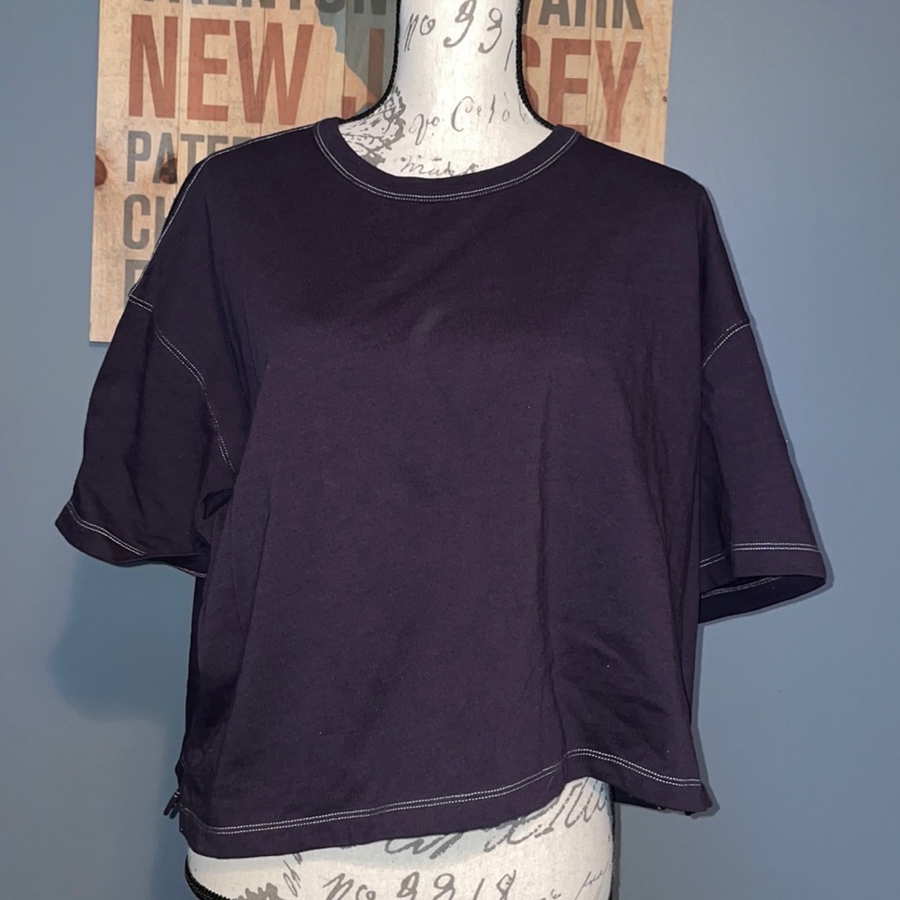 NWT Madewell black boxy t shirt size S